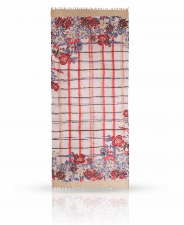 Палантин Женский W-ROSE.CHECKS/RED